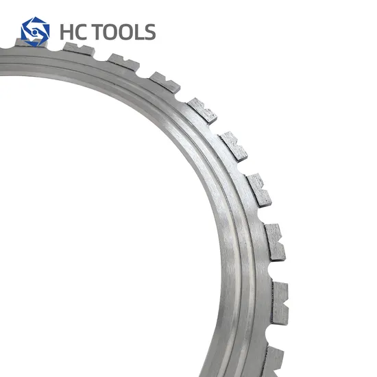 Hc Factory Super High Quality Concrete Cutting Ring Saw Diamond Blade with Guide Wheel