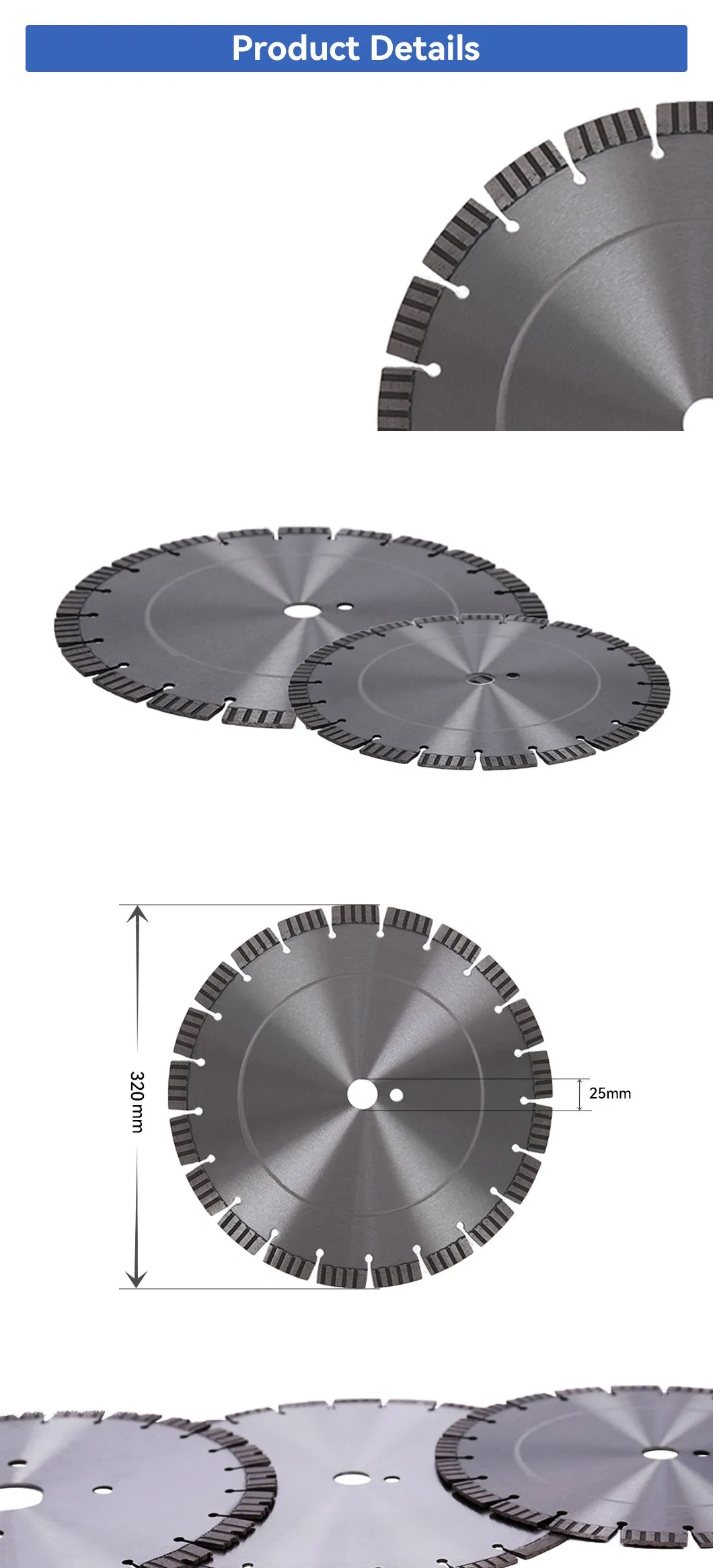 320mmlaser Welding Turbine Segmented Diamond Saw Blade