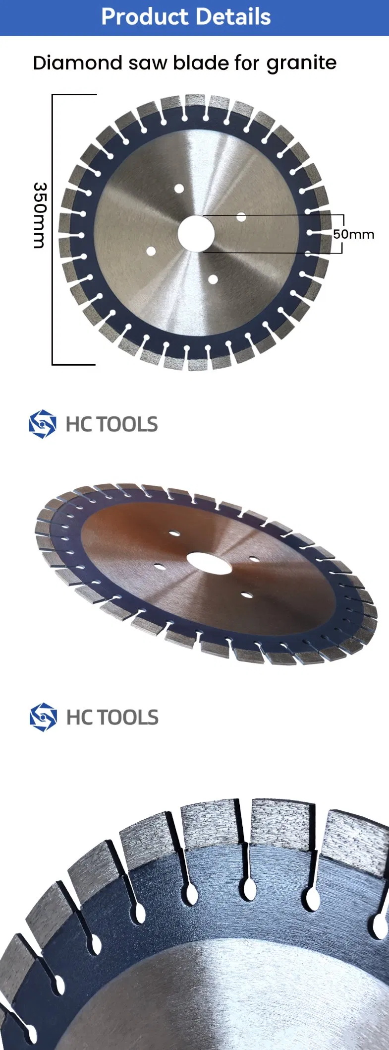 Hc Factory Price 350mm Segmented Diamond Concrete Saw Blade for Granite