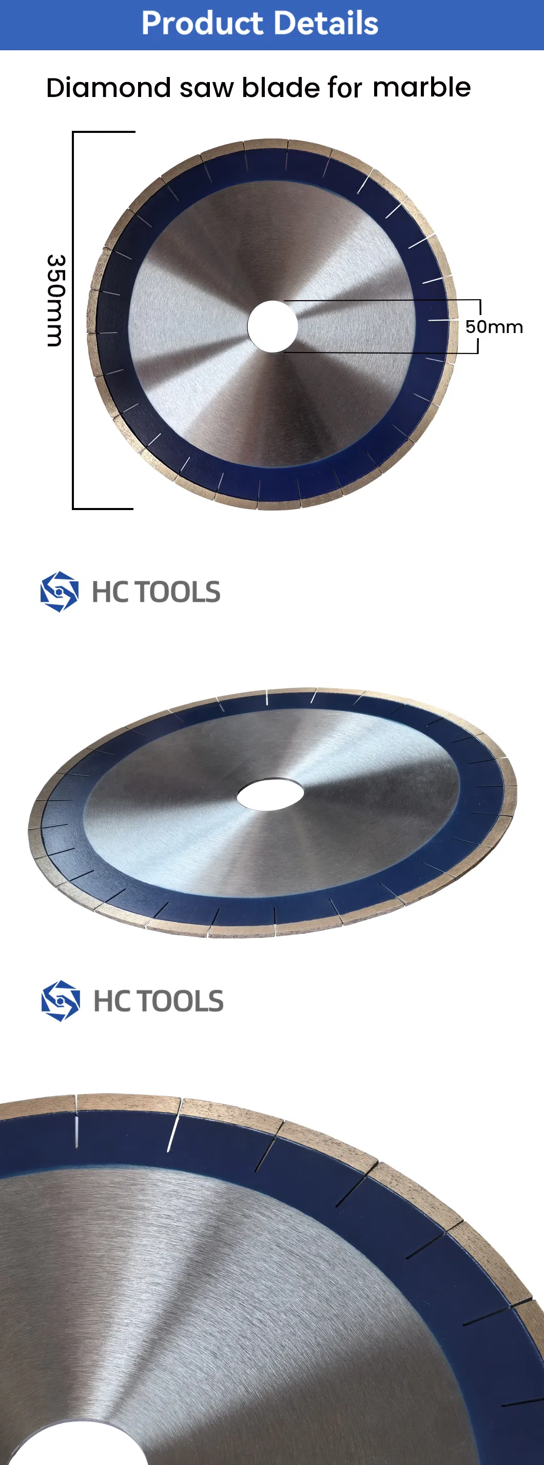 Hengchang 350mm Granite Diamond Saw Blade, Stone Road Saw Blade