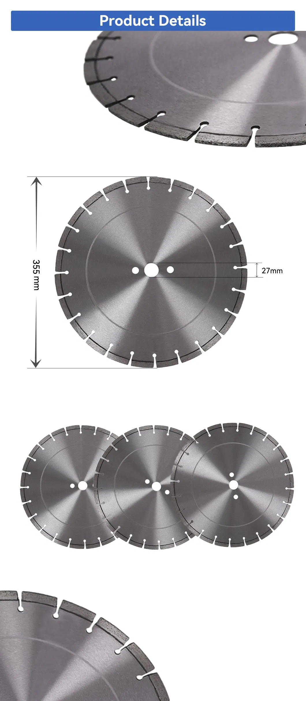 Factor Supply Laser Weld 14 Inch Brick Circular Diamond Cutting Saw Blade for Brick Reinforce Concrete Aspha