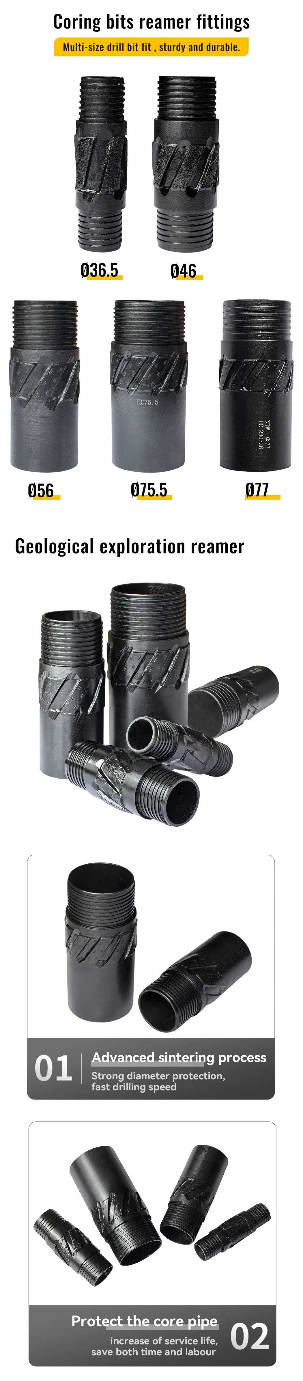 Hardened Steel Core Drill Adapter Convertor for Enhanced Drilling Efficiency
