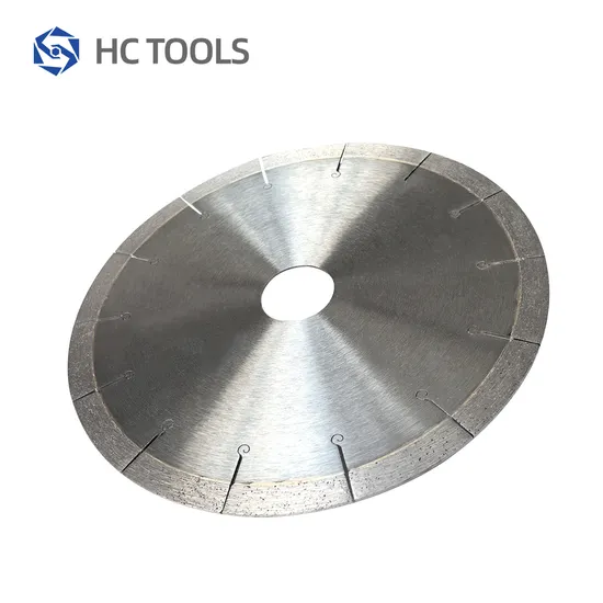 Hc Factory Direct Supply Silver Welded Segment Round Slate Saw Blade for Ceramic Tile Cutting