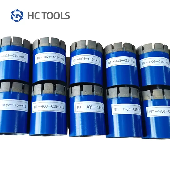 Durable Impregnated Diamond Core Drill Bits Nq Hq Bq Geological Drilling Tools