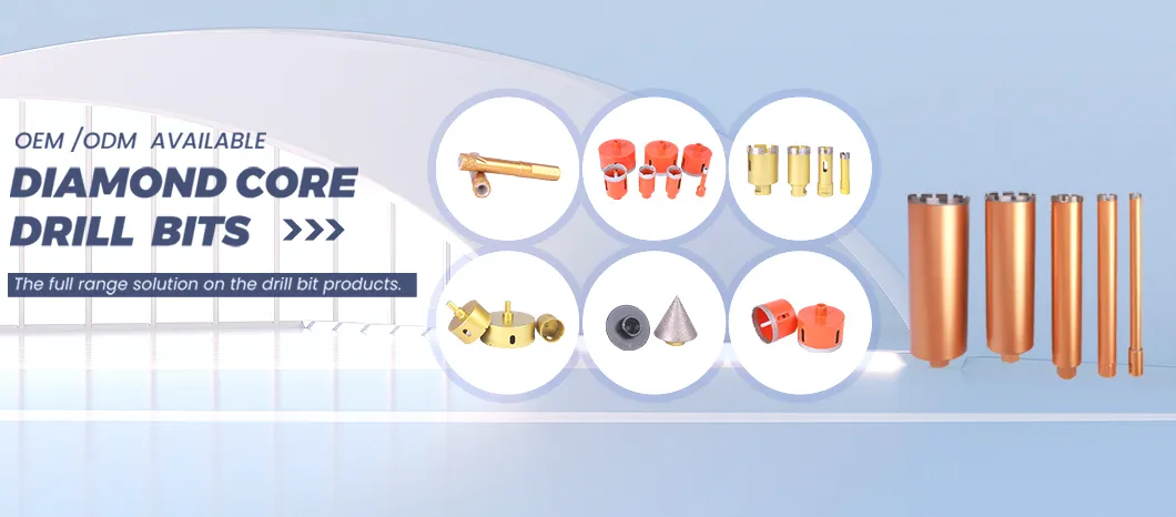 Easy to Operate Sintered Diamond Core Drill Bits 77mm for Geological Exploration Rock Drilling