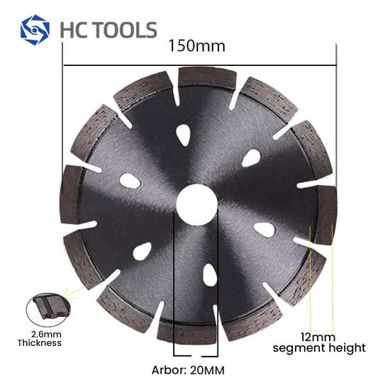 6" PRO Plus Reinforced Concrete 150mm Diamond Saw Blade Turbo Segmented