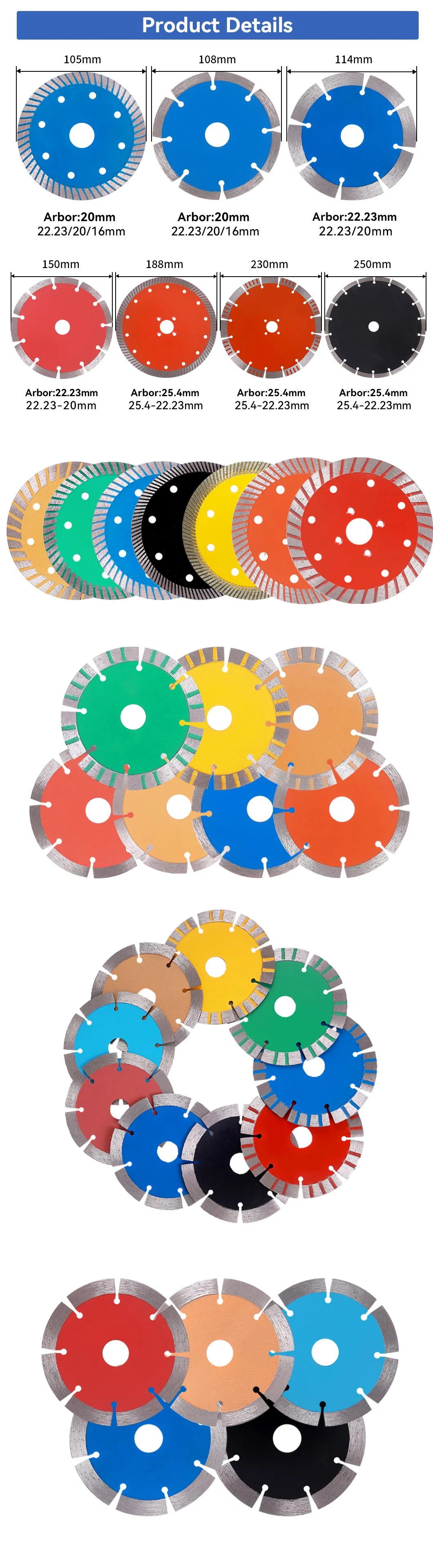 Turbo Diamond Saw Blade for Ceramic4“ /5” /7“ /9”