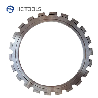 Laser Welded Diamond Concrete Cutting Arix Ring Blade Saw with Guide Wheel