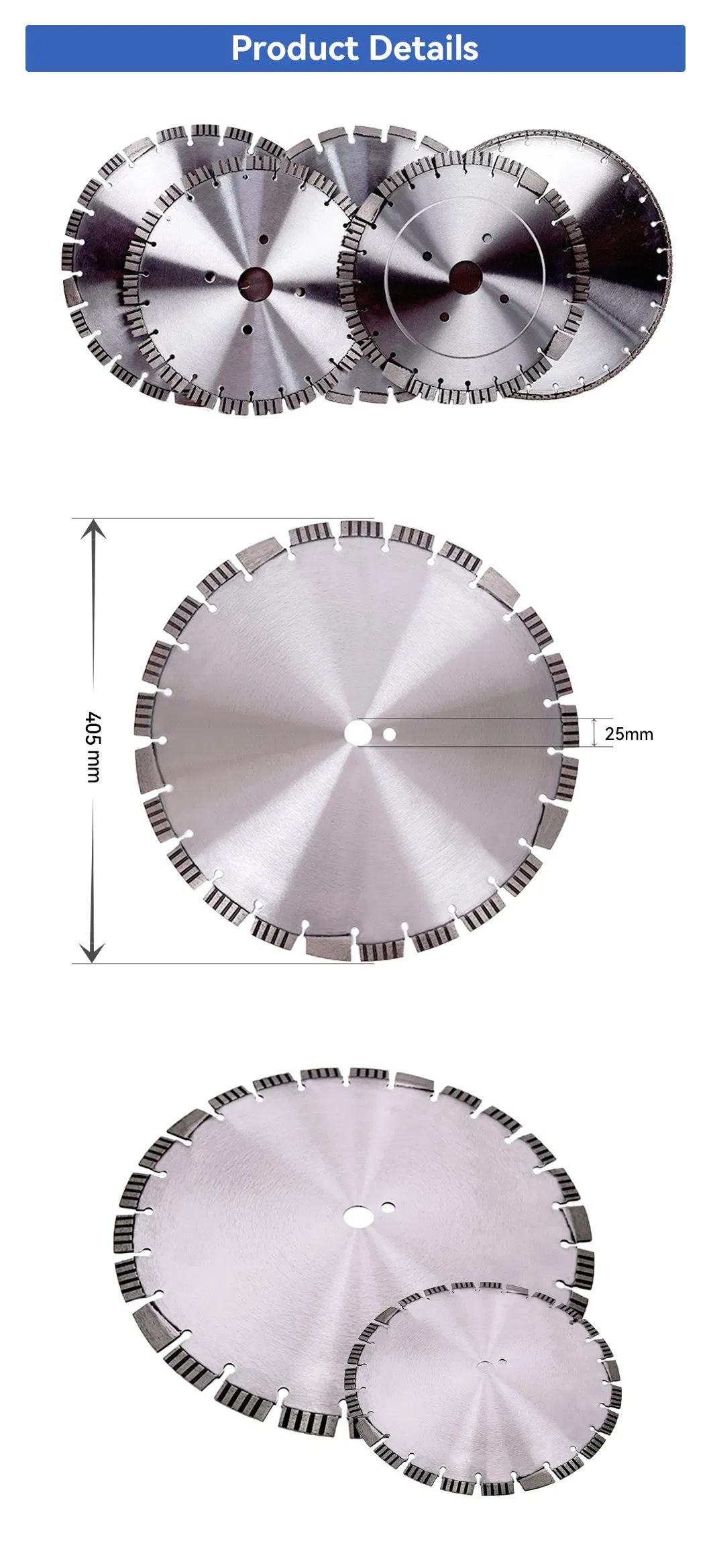 Laser Welded Diamond Saw Blade for Concrete, Brick, Block and Masonry