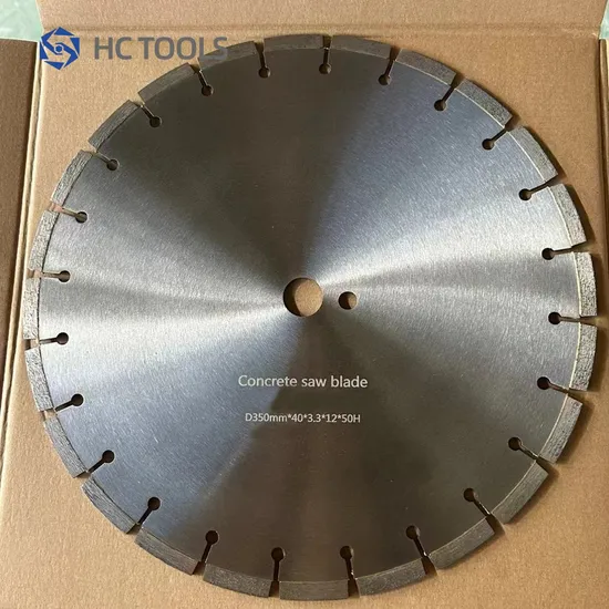 350*25.4mm Segmented Diamond Saw Blade for Cutting Reinforced Concrete