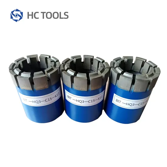 Durable Impregnated Diamond Core Drill Bits Nq Hq Bq Geological Drilling Tools